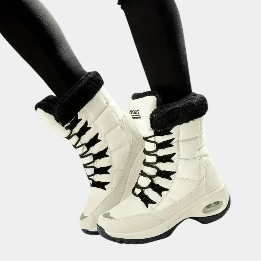 ModeGeist | Robuste Winterstiefel mit Schnürsenkeln für Frauen