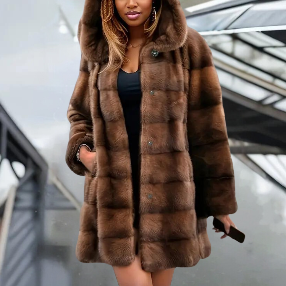 ModeGeist | Warme und weiche Winterkapuzenjacke für Frauen