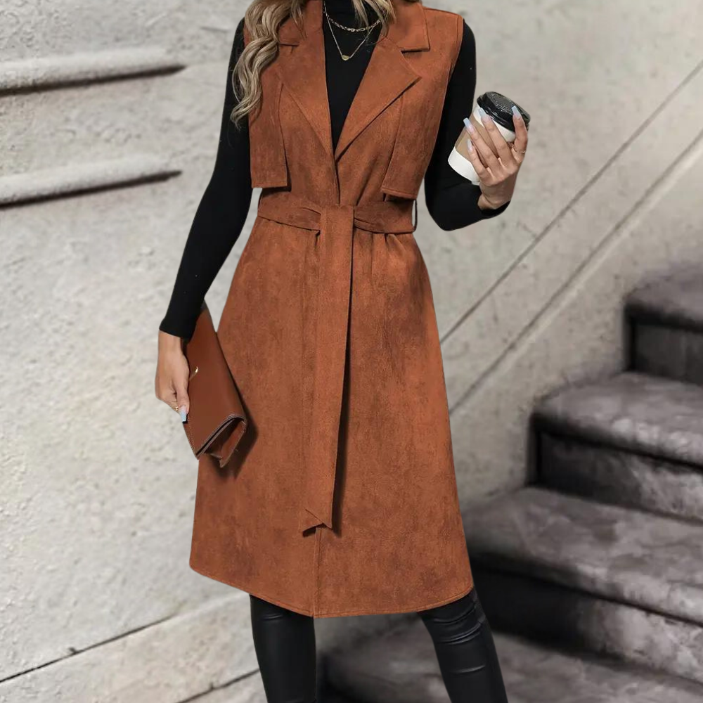 ModeGeist | Elegante und ärmellose Herbstjacke für Frauen