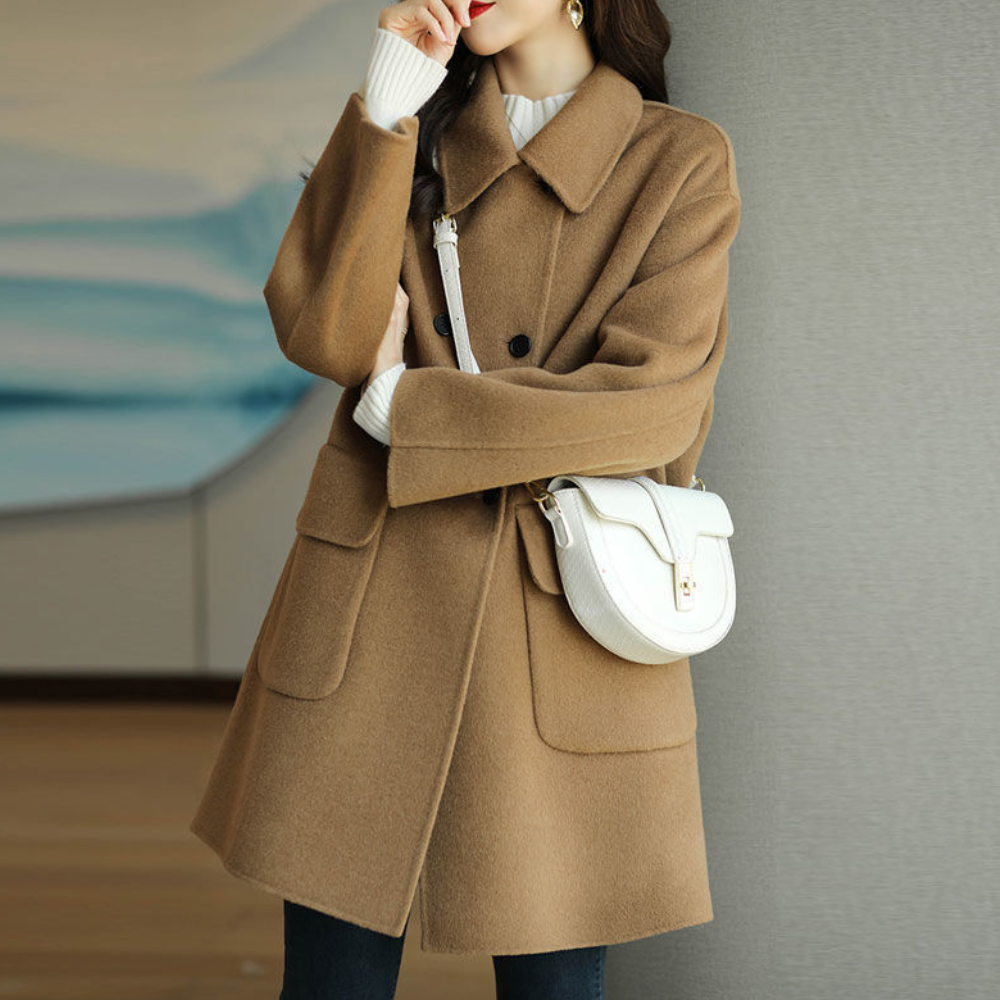 ModeGeist | Winterjacke mit Aufgesetzten Taschen für Damen - Herbst