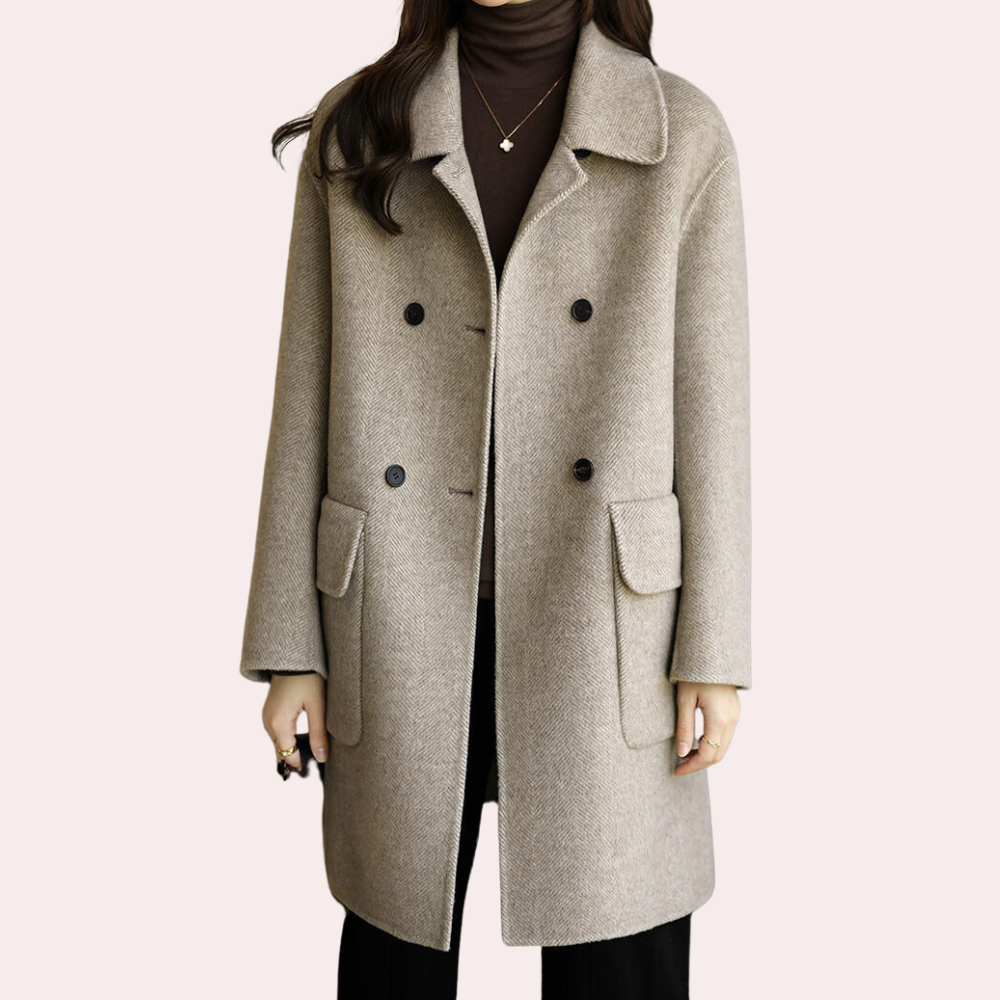 ModeGeist | Winterjacke mit Aufgesetzten Taschen für Damen - Herbst