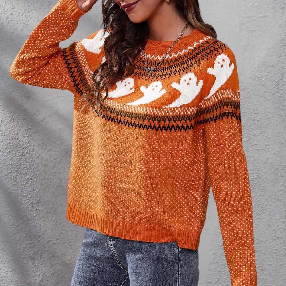 Lässiger Halloween-Pullover für Damen von Fudus