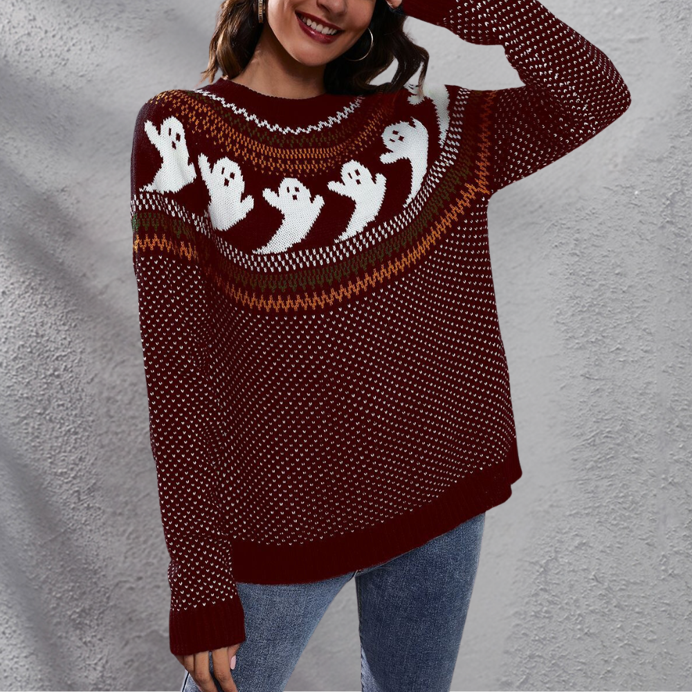 Lässiger Halloween-Pullover für Damen von Fudus
