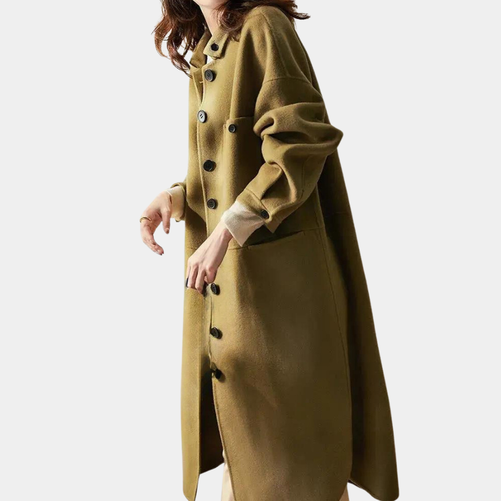 ModeGeist | Lange und warme Trenchcoat für Damen, perfekt für den Winter
