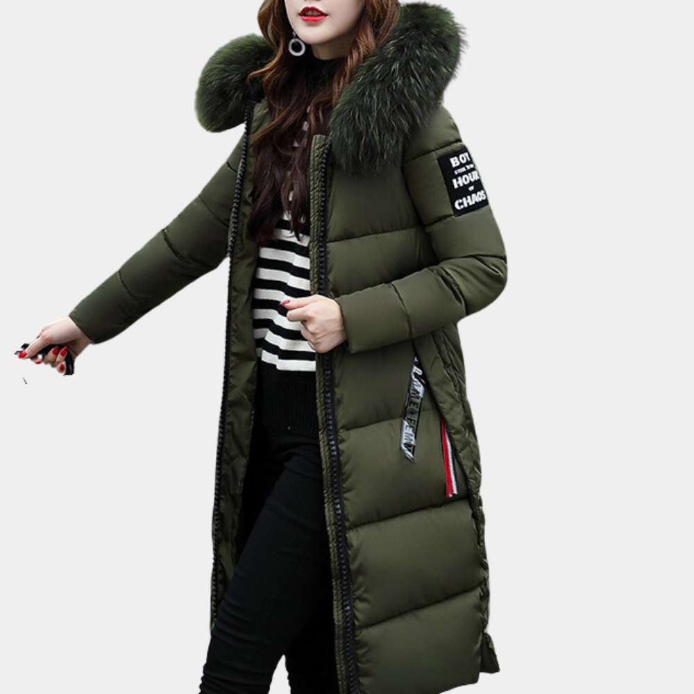 ModeGeist | Warme Damen Puffermantel mit Kapuze