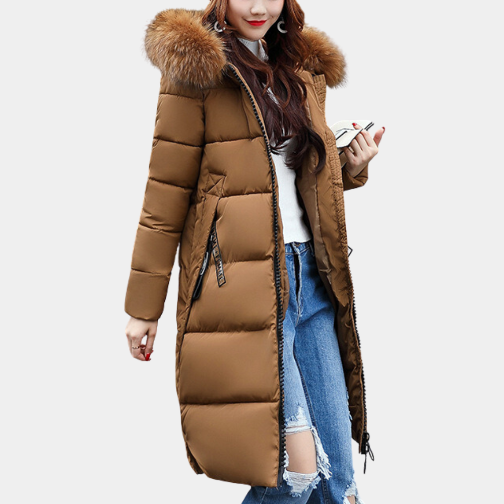 ModeGeist | Warme Damen Puffermantel mit Kapuze