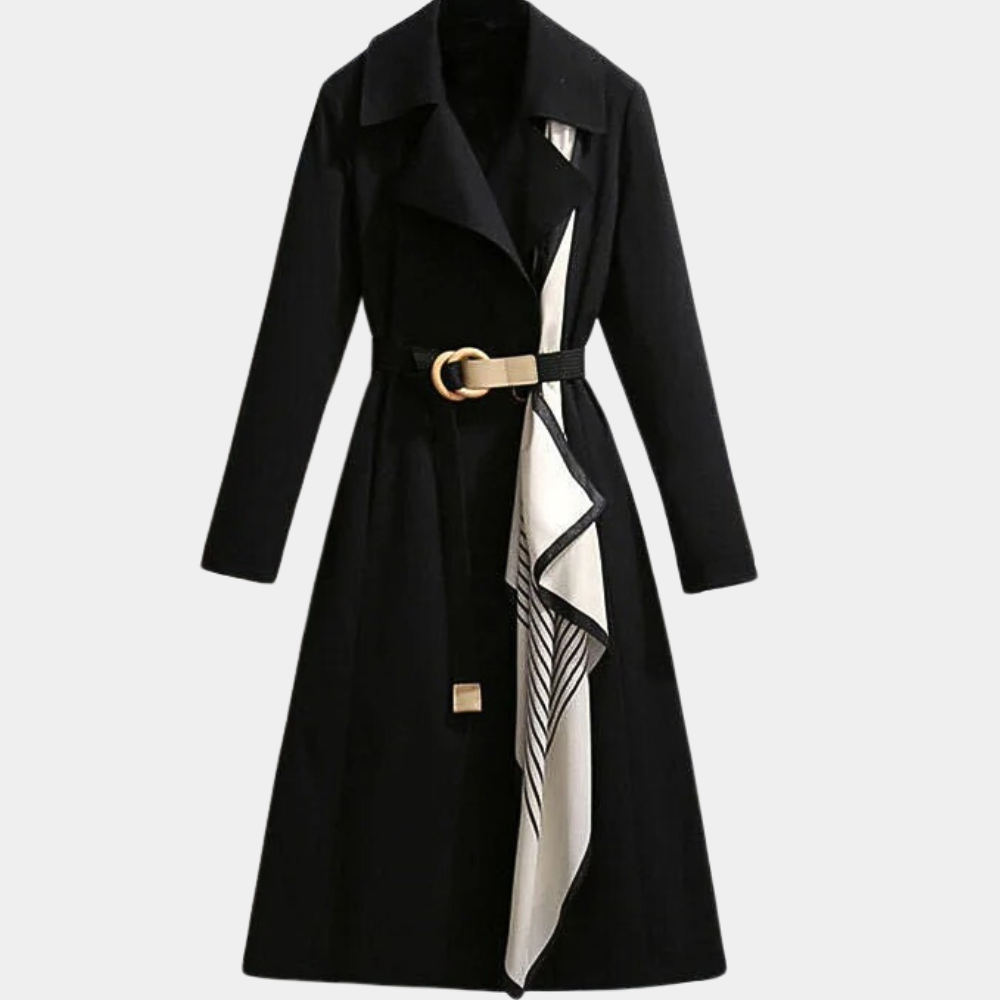 Edler Damen-Trenchcoat von Aurembiaix mit schickem Gürtel