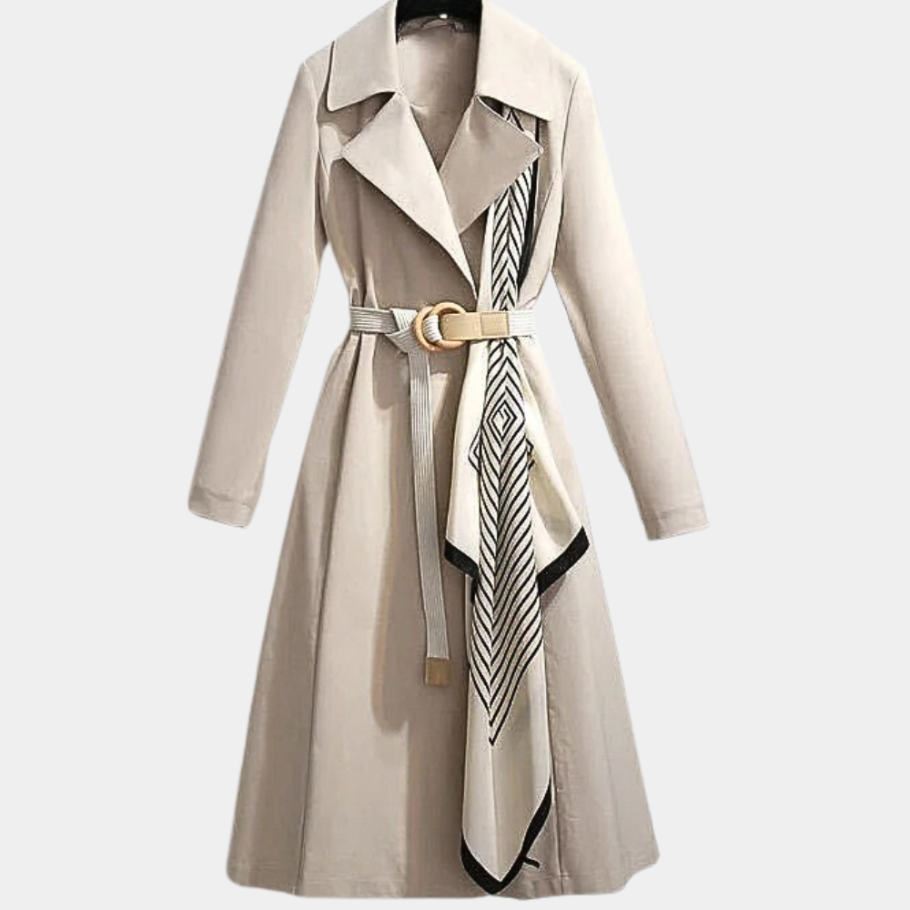 Edler Damen-Trenchcoat von Aurembiaix mit schickem Gürtel