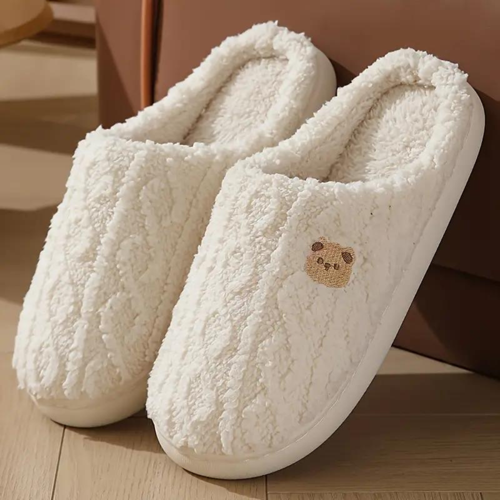 ModeGeist | Warme Bequeme Winter Hausschuh mit Lustigem Druck