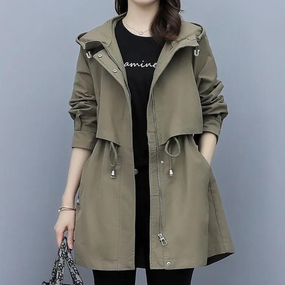 Luxus Kapuzenjacke LEONTINA für Damen im eleganten Stil