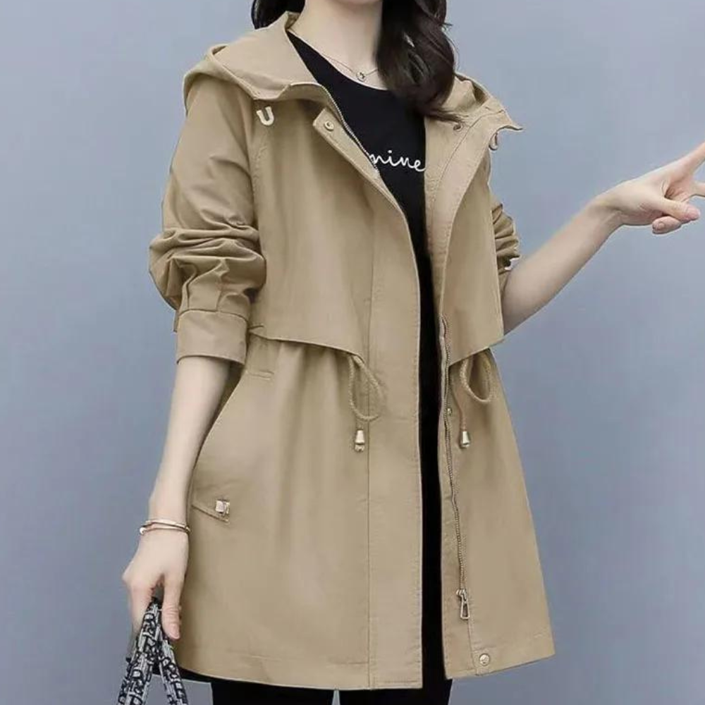 Luxus Kapuzenjacke LEONTINA für Damen im eleganten Stil