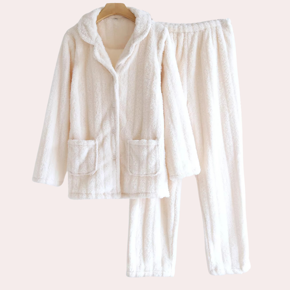 Luxuriöses Damen-Winterpyjama-Set - elegant