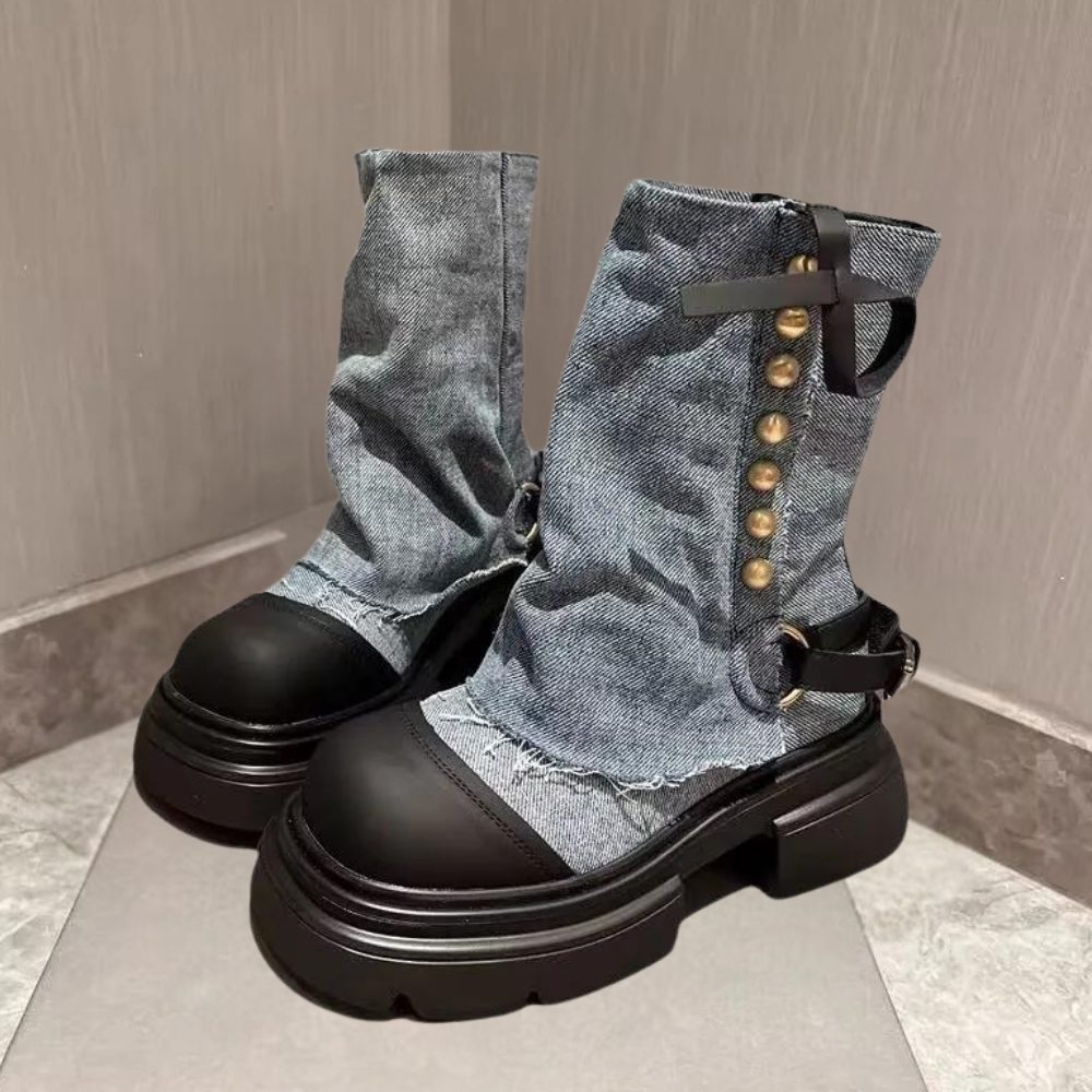 Edle Damen-Jeans-Stiefeletten von KEONA