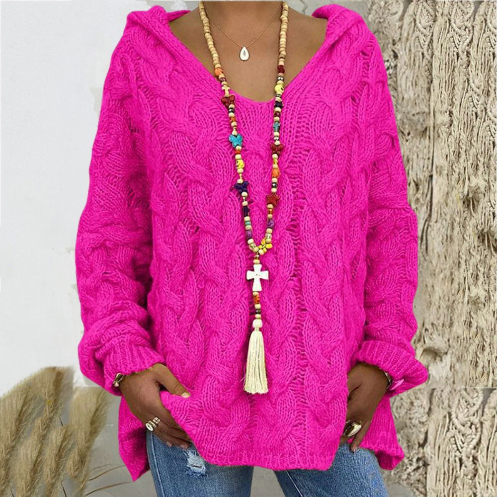 Capri-Style V-Neck Hoodie