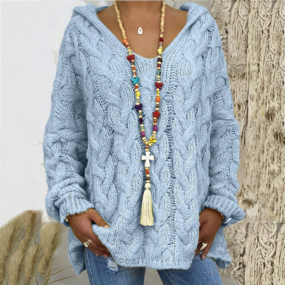 Capri-Style V-Neck Hoodie