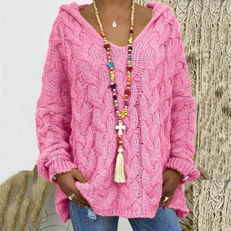 Capri-Style V-Neck Hoodie