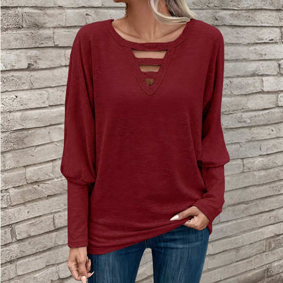 Entspanntes Langarm-Shirt für Damen – Cataleya