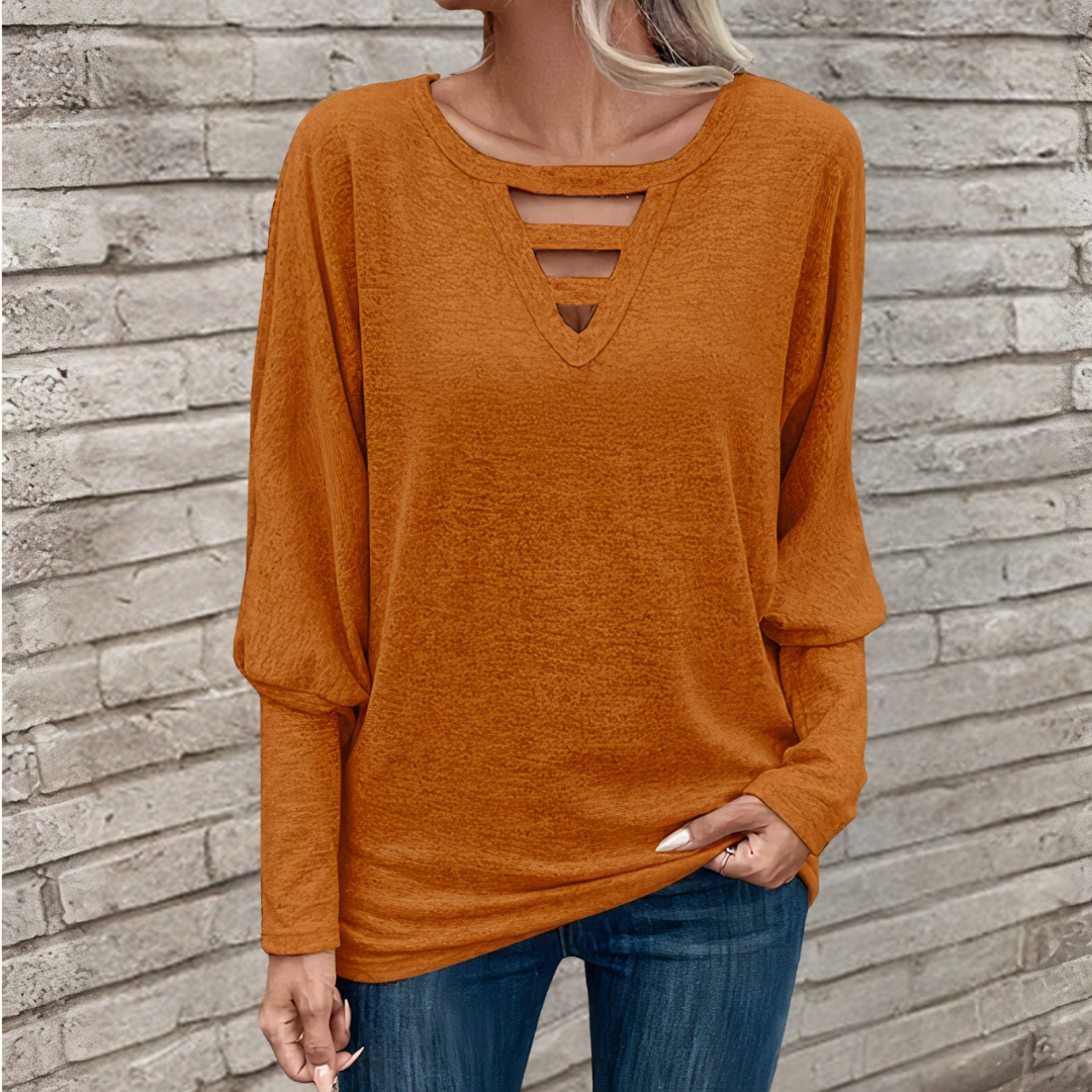 Entspanntes Langarm-Shirt für Damen – Cataleya