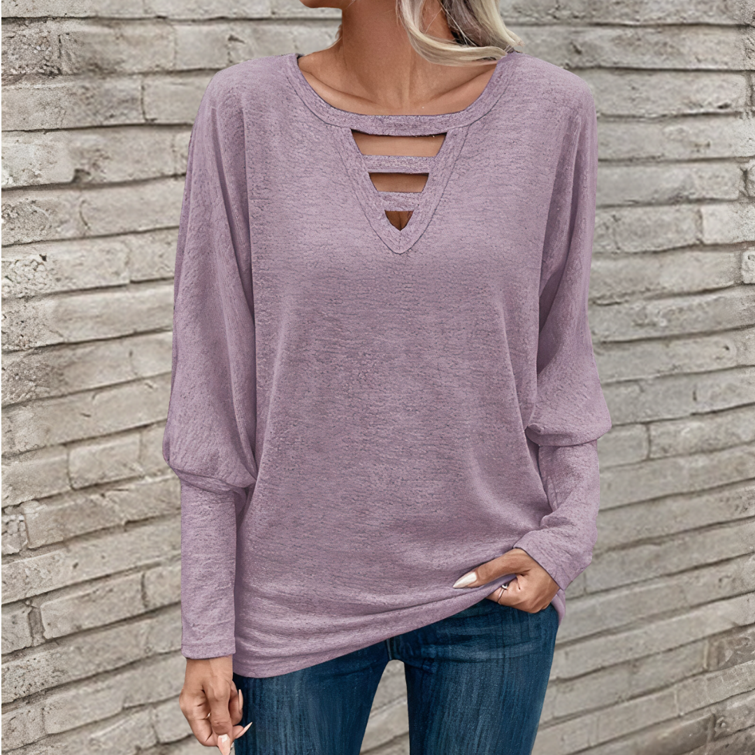 Entspanntes Langarm-Shirt für Damen – Cataleya