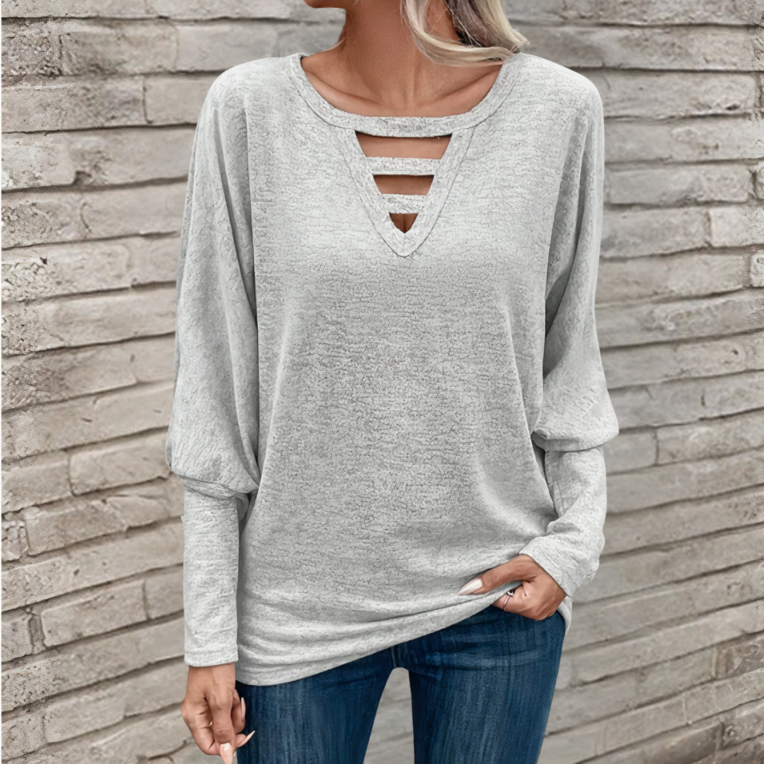 Entspanntes Langarm-Shirt für Damen – Cataleya