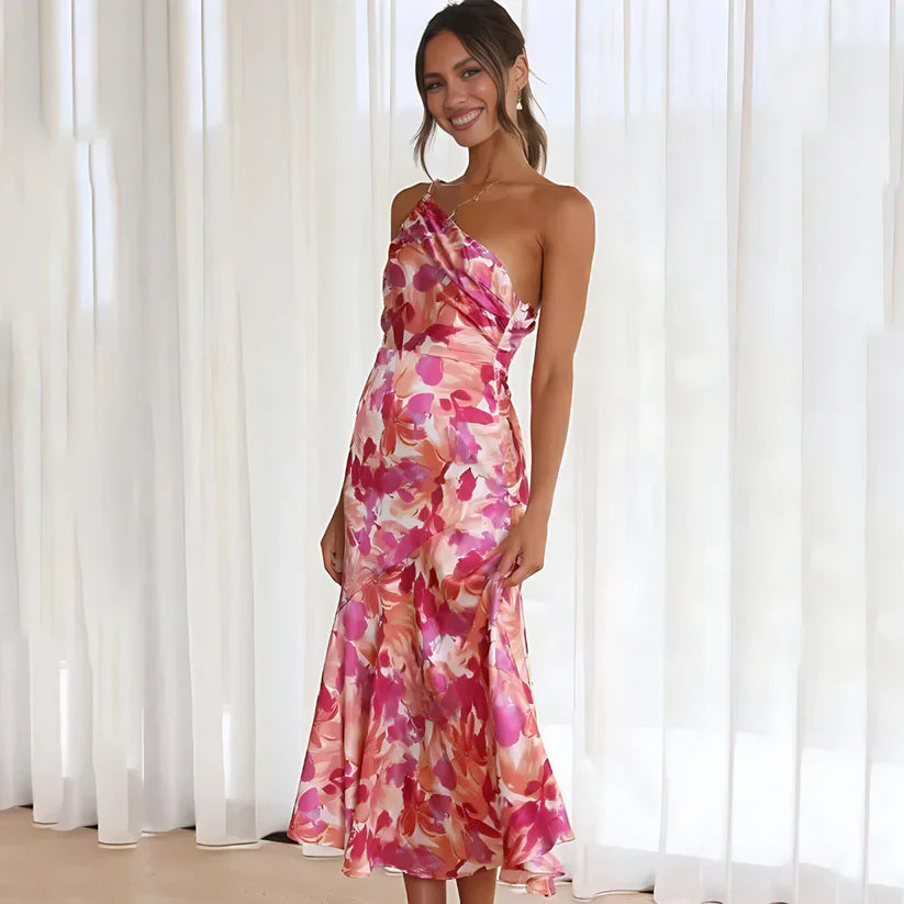 Blumenkleid ohne Schulter - Cilou