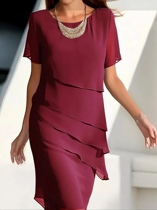 Kurzärmliges Dorina-Midikleid
