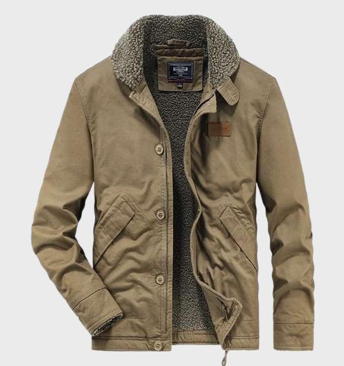 Selbstverteidigungsjacke aus Cord mit Schnitt- und Stichschutz, Taschen und Reißverschluss