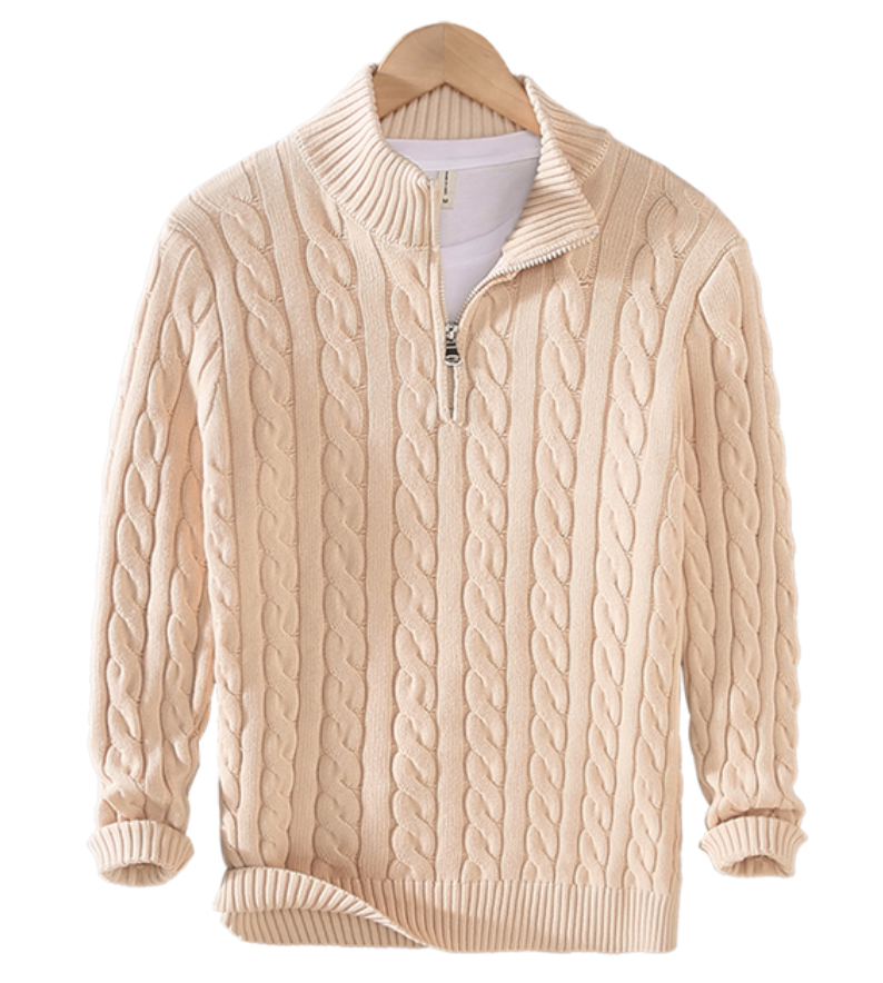 Fudus:  Zeitlose Eleganz und Komfort im Zip-Pullover