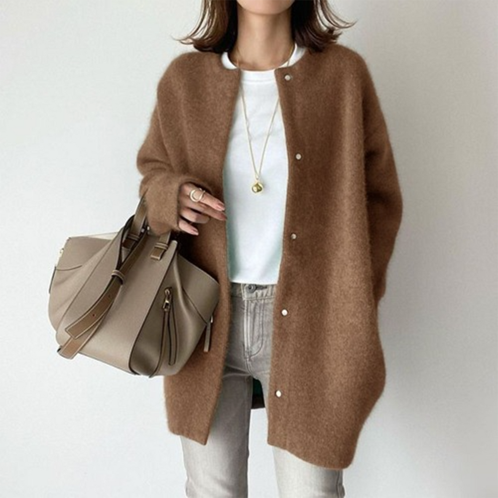 ModeGeist | Damen Cardigan mit Taschen – Liora