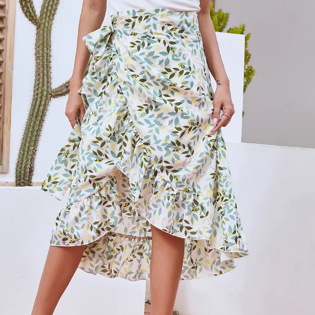 Isolde Midi Skirt in Irregular Chiffon