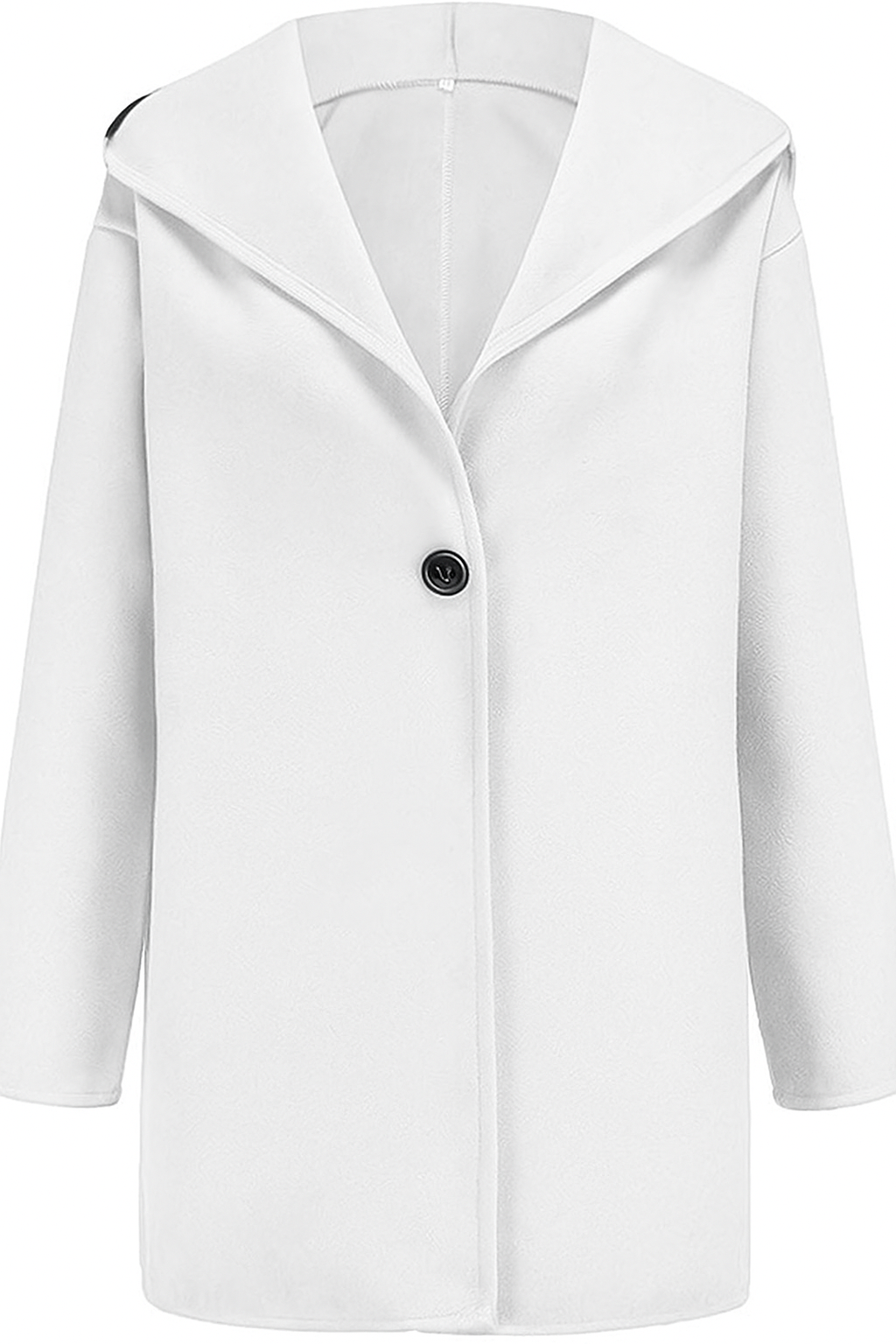 ModeGeist | Minimalistischer Kapuzenmantel Einreihige Winteroberbekleidung