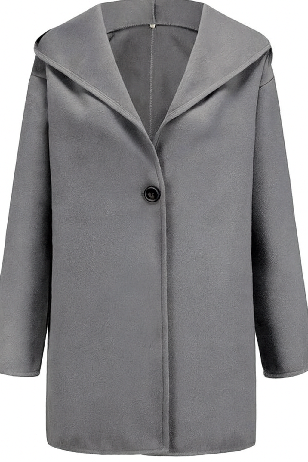 ModeGeist | Minimalistischer Kapuzenmantel Einreihige Winteroberbekleidung