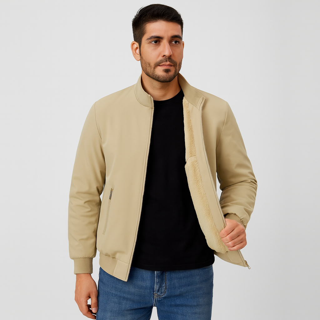 ModeGeist | Herren Fleece Innenjacke mit Reißverschluss