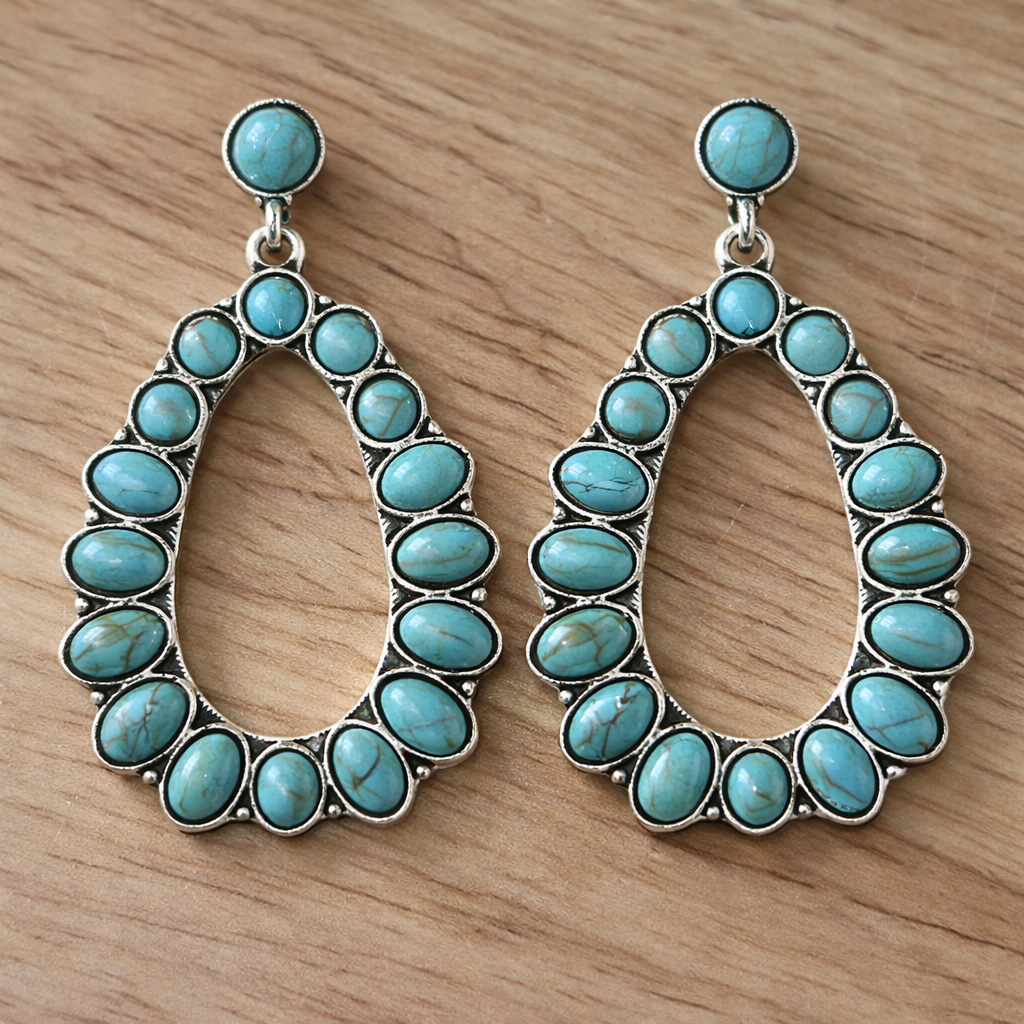 MODEGEIST Damen Schmuck Türkissteine Silber Akzente Designer