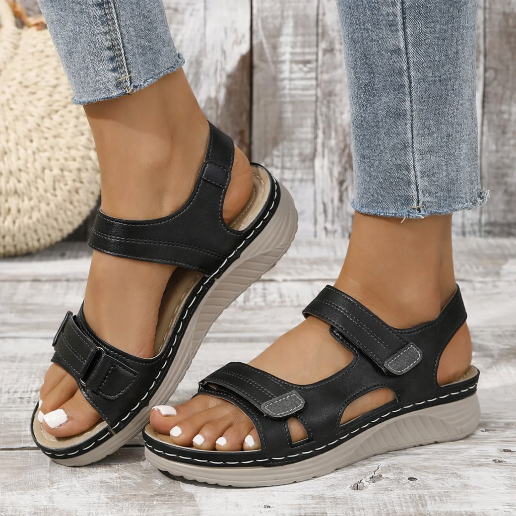 MODEGEIST Damen Sandalen Verstellbar Komfort Riemen