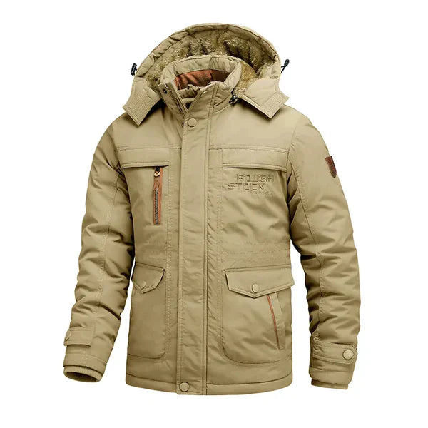 Männer-Pufferjacke mit Druckknöpfen
