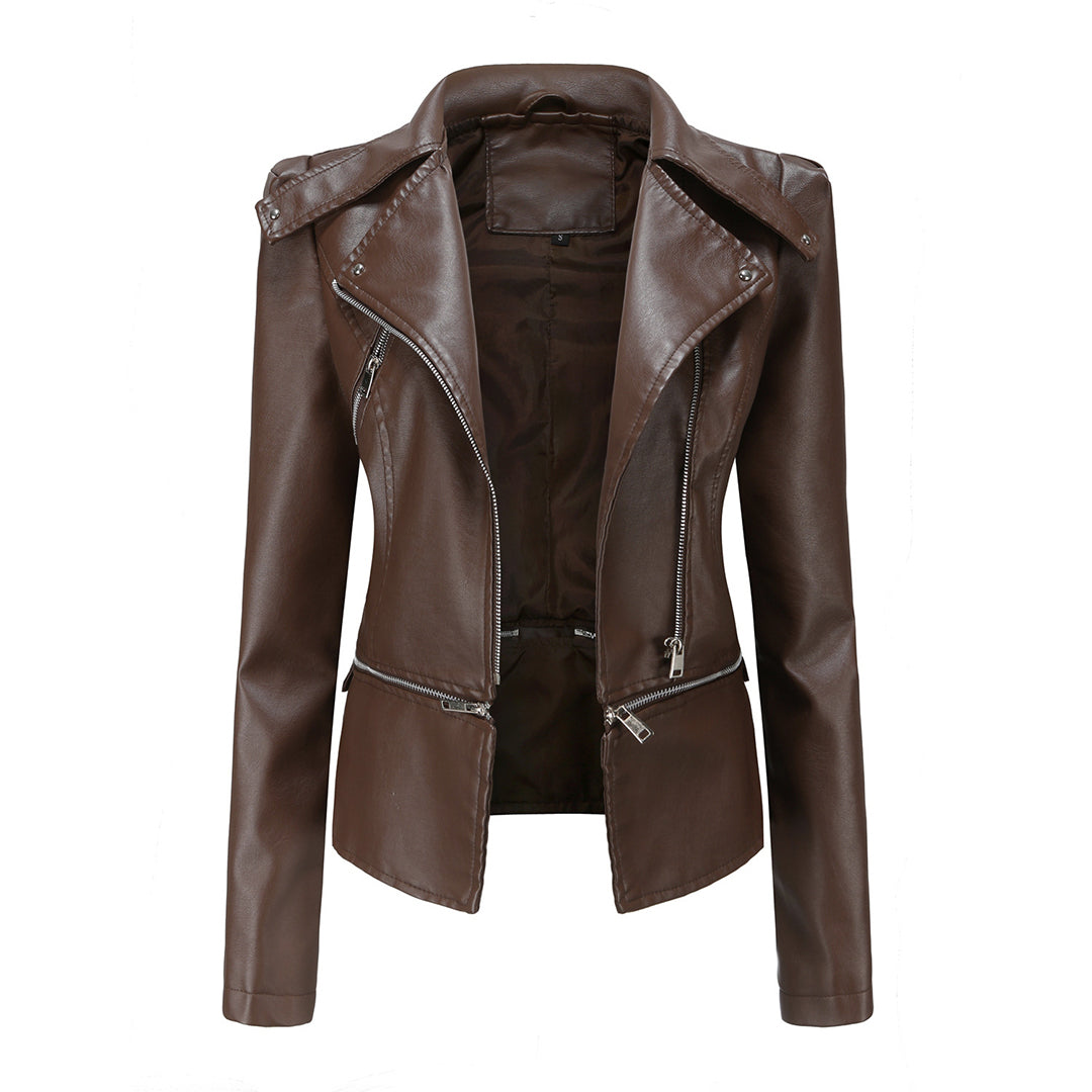 ModeGeist | Passform Bikerjacke für Damen Lässig