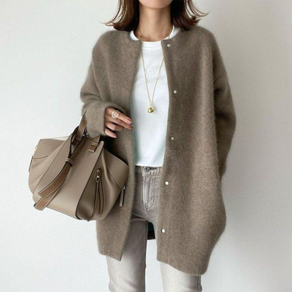 ModeGeist | Damen Cardigan mit Taschen – Liora
