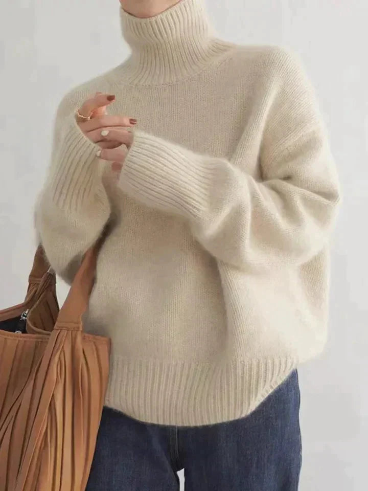 ModeGeist | Pullover - Damen Herbst Luxe Kaschmir Rollkragenpullover