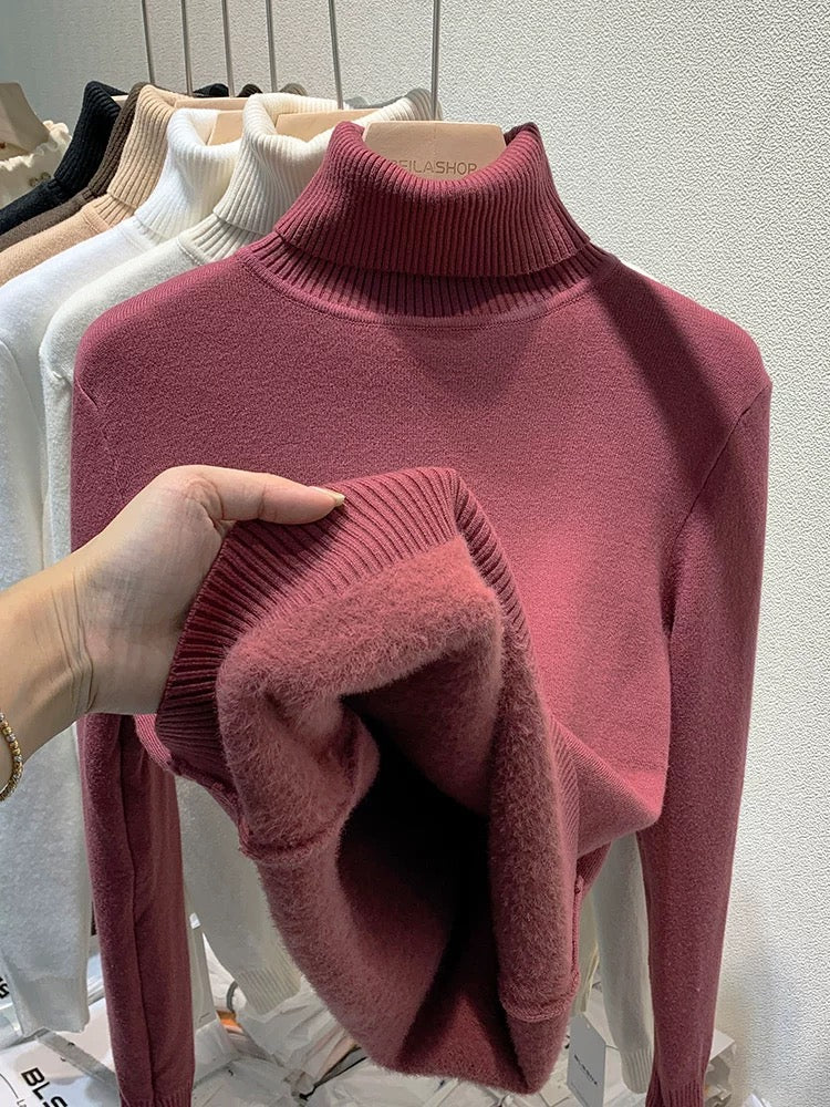 ModeGeist | Übergroßer Kaschmir Damen Rollkragenpullover