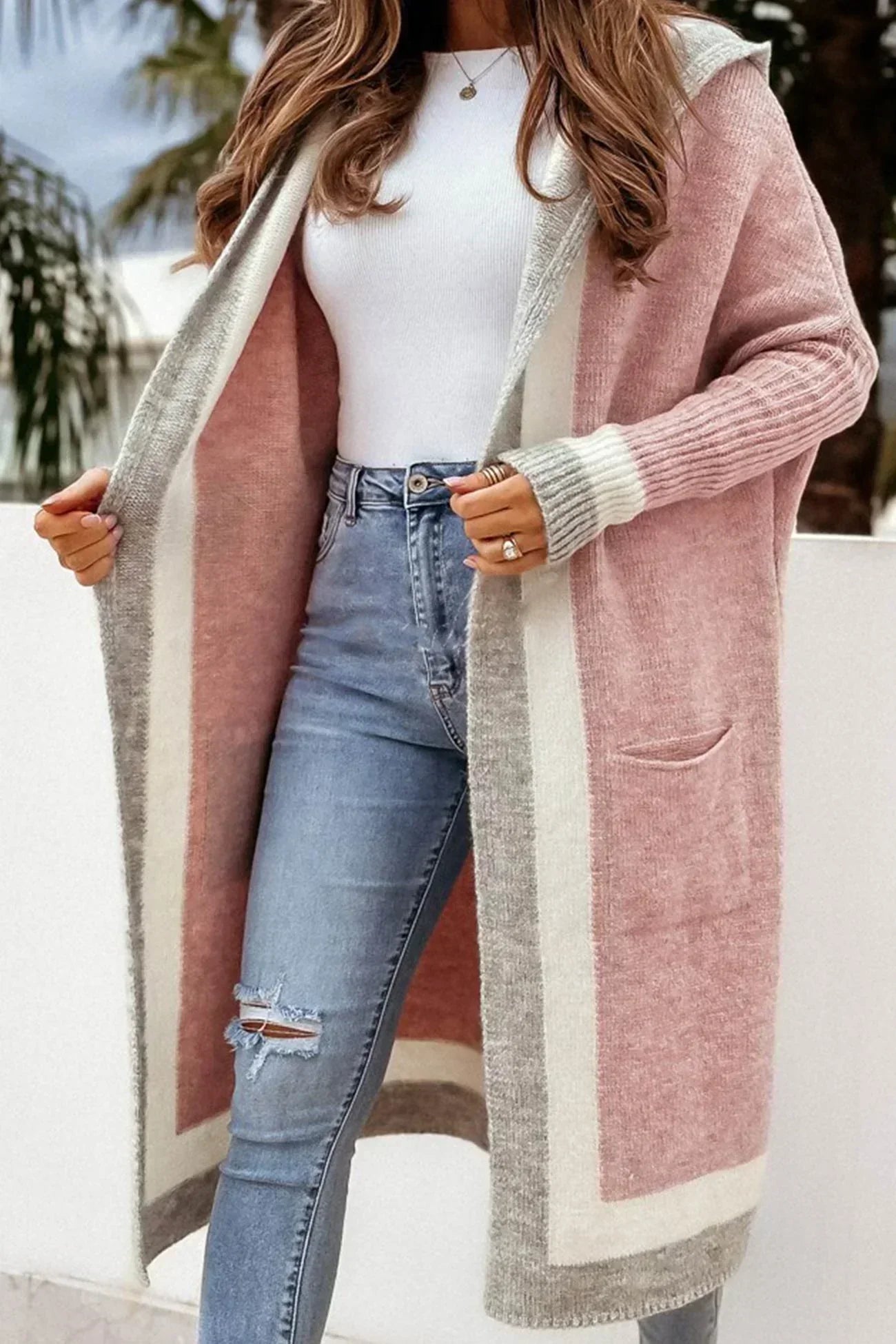 ModeGeist | Lange Jacke mit Kapuze