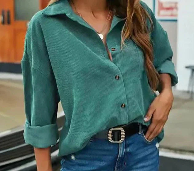 Trendige Wendela Cordbluse