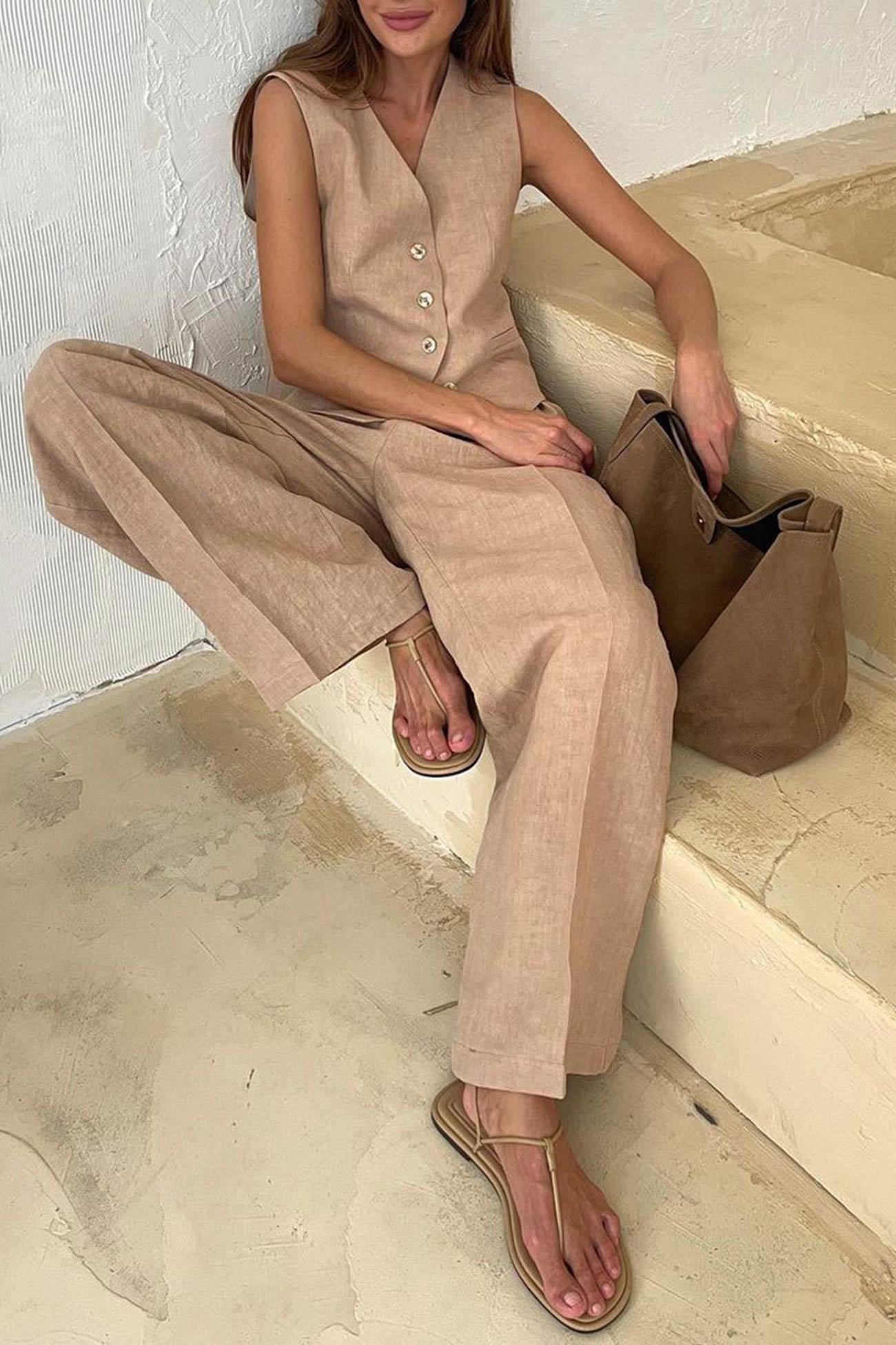 Fudus Leinen Tanktop und Hose