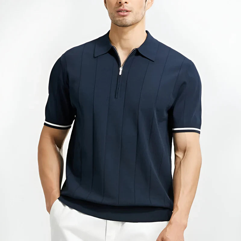 JUSTUS Poloshirt mit Reißverschluss