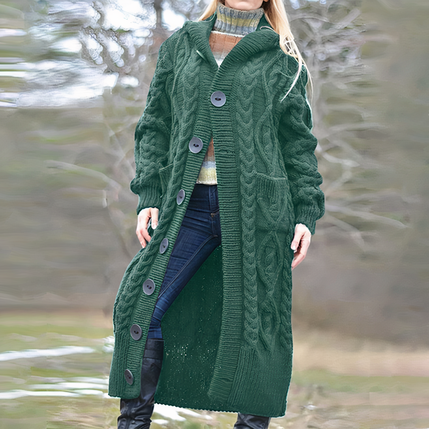 Dara Strickjacke: Gestrickte Jacke im Twist-Design