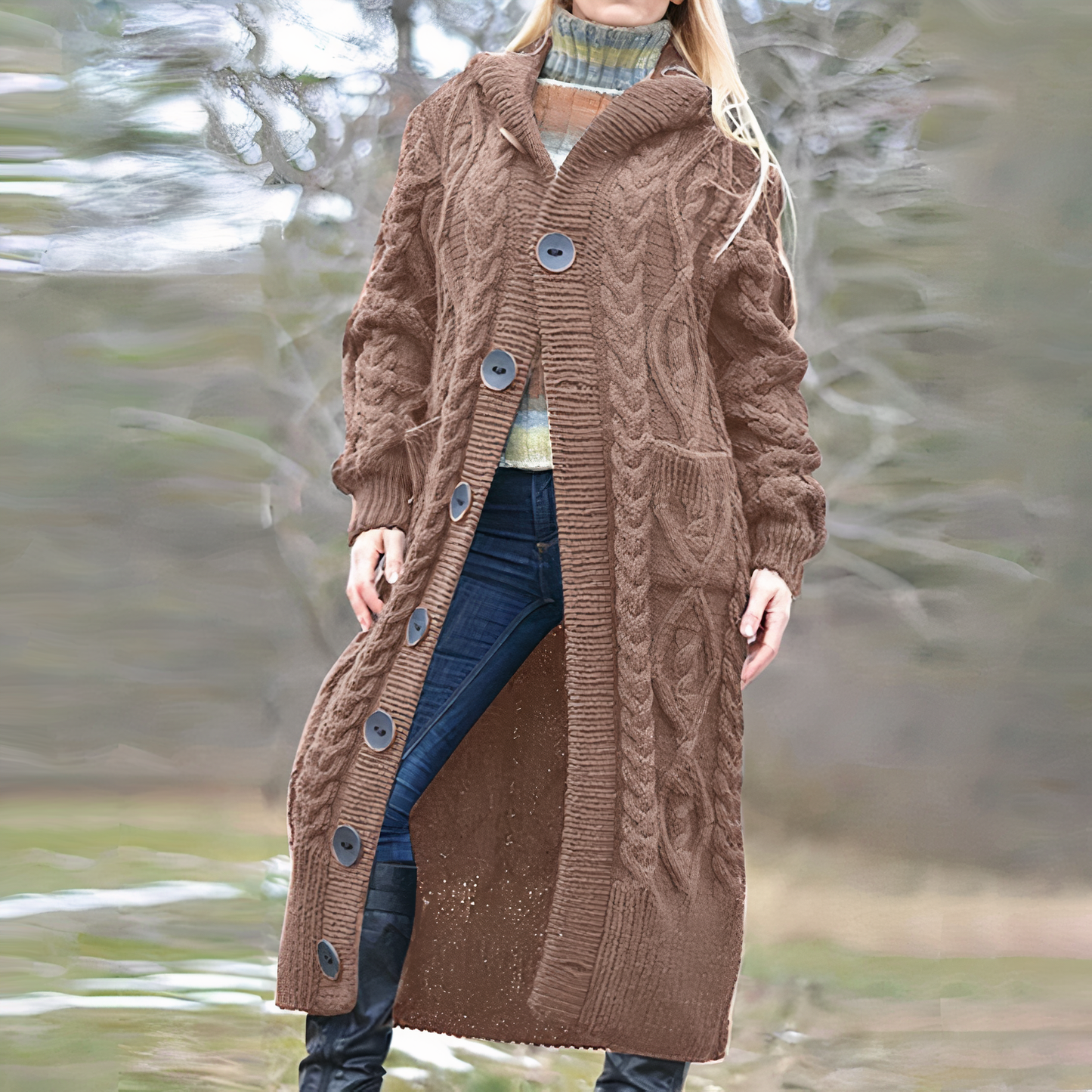 Dara Strickjacke: Gestrickte Jacke im Twist-Design