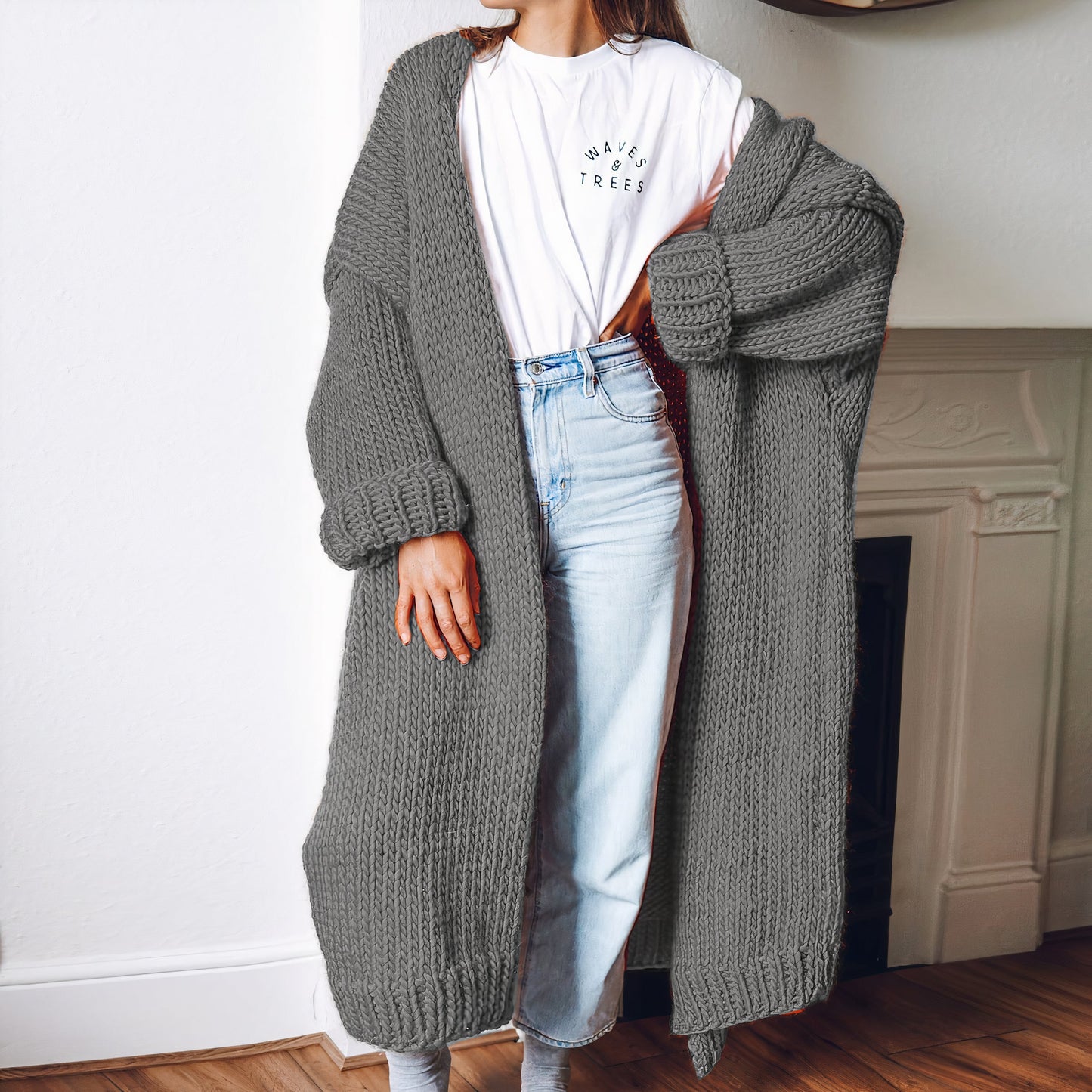 Daria Langarm Strickjacke