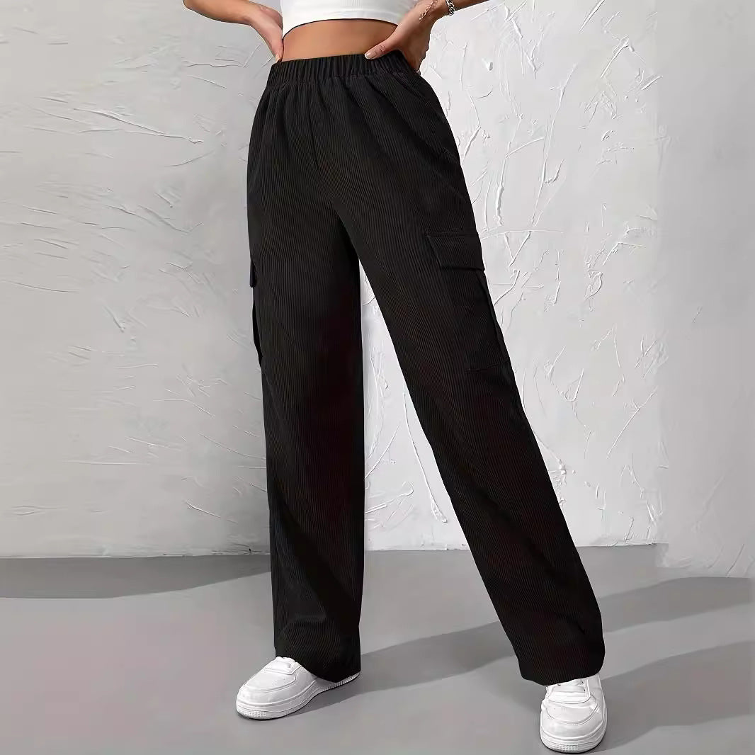 Balder Herren Cargohose aus Cord, elastischer Bund, Herbst/Winter