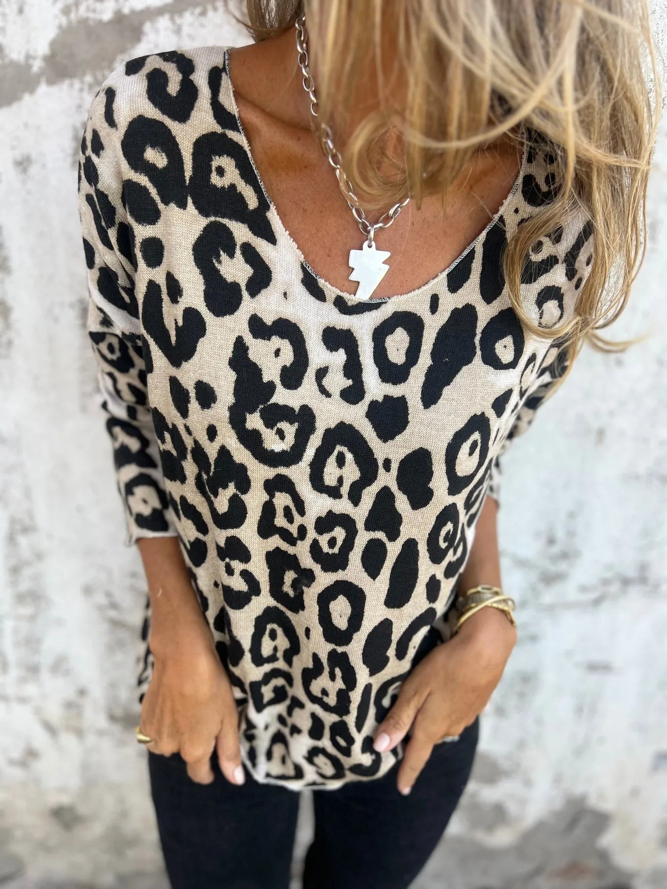 Pullover mit Tierprint