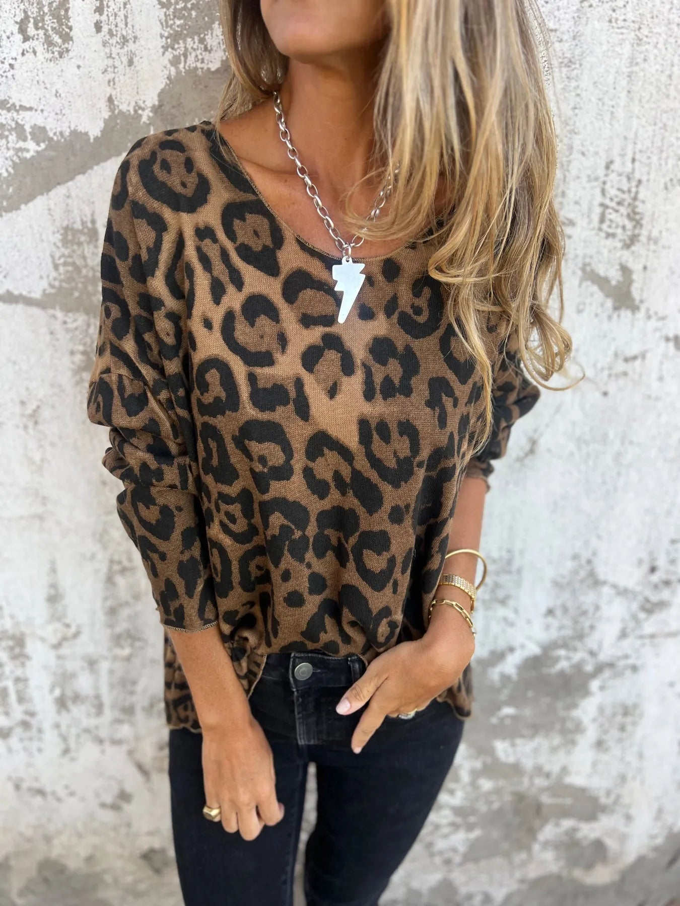 Pullover mit Tierprint